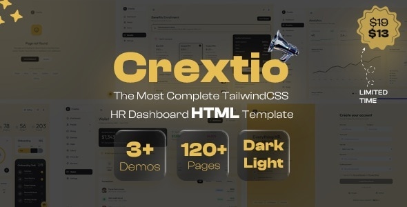Crextio - Complete HTML Admin HR Dashboard preview